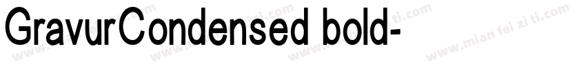 GravurCondensed bold字体转换